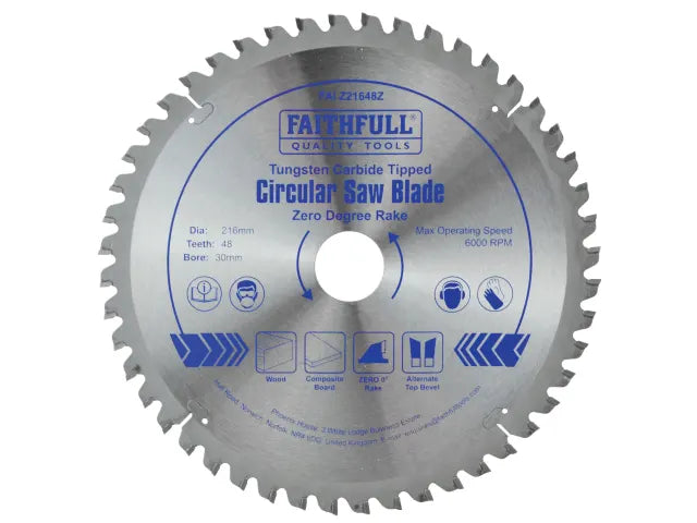 Professional Zero Degree TCT Circular Saw Blade