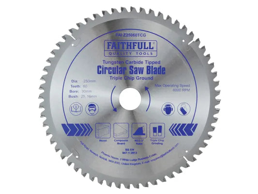 TCT Circular Saw Blade, Negative Rake