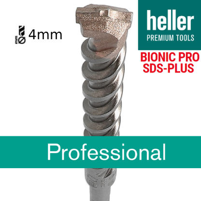 4mm Heller Bionic Pro SDS Plus Hammer Drill Bit