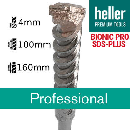 4mm Heller Bionic Pro SDS Plus Hammer Drill Bit